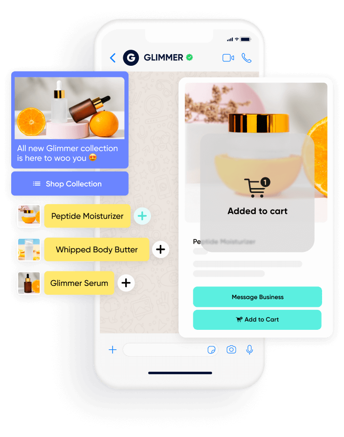 An example of how WhatsApp Commerce looks to the end user